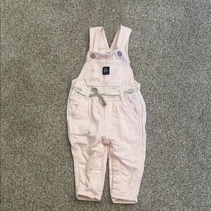 Baby B’gosh Pink Striped Overalls 9M